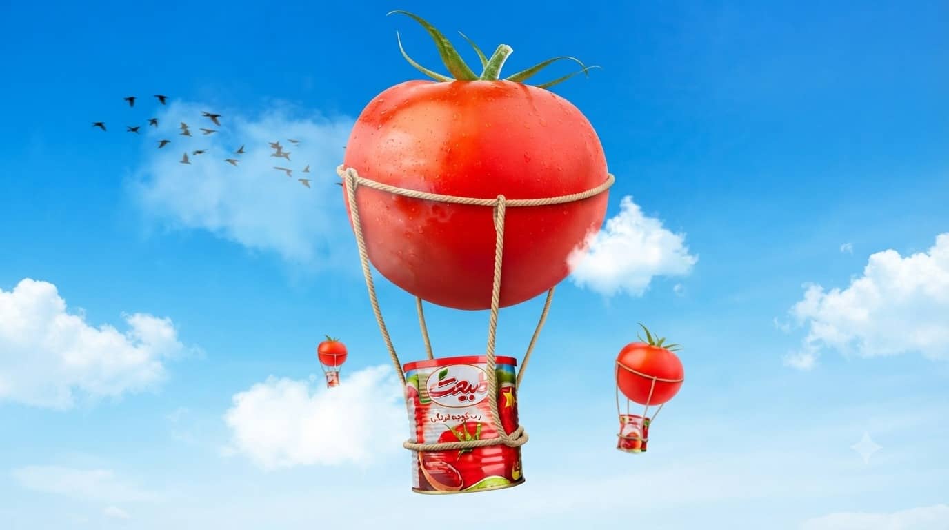 رب گوجه فرنگی طبیعت با رنگ طبیعی و غلظت مناسب